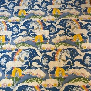 Vintage Unicorn Rainbow Blanket